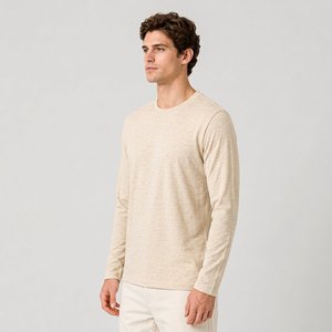 Men's Modern Slim Fit Base Layer Tee 180GSM Stretch Rayon Blend Long Sleeve Essential Casual <b>Shirt</b> Spring Fall Apparel - Product Image 2