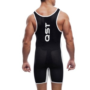 Moda americana Jiu Jitsu Kimono Custom Wrestling Singlets Corte medio Rendimiento Elegante OEM Trajes de artes marciales QST - Product Image 3