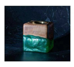 Brûleur d'encens arabe de luxe en bois et résine époxy, artisanal et écologique, personnalisable, parfait pour la décoration de la maison - Product Image 6