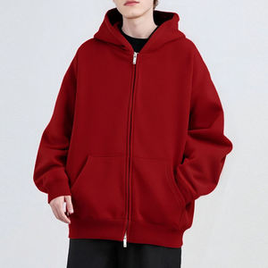 Vente en gros de sweats à capuche zippés de qualité supérieure, style streetwear, avec logo brodé personnalisé, prix d'usine, fournisseur - Product Image 3