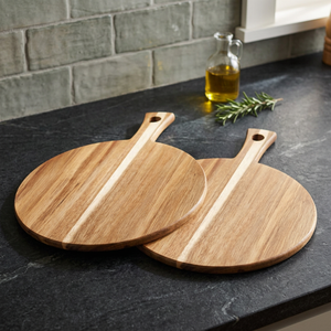 Planche à découper en bois d'acacia de 1,5 cm d'épaisseur avec poignée pour servir, planches à découper de cuisine, pizza, pain, fromage, charcuterie, fruits, légumes - Product Image 3