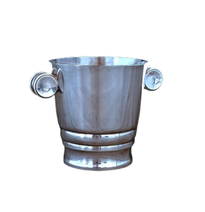 Seau en acier inoxydable finition argent brillant, style américain, durable, facile à nettoyer, portable, pour usage festif et écoresponsable - Product Image 6