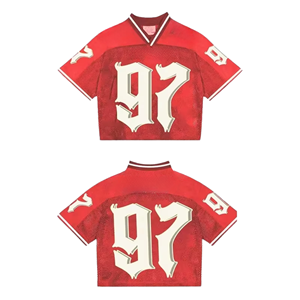 Wholesale 2026 New Arrival Customized American Football Jersey OEM ODM Hot Sales Quick Dry High Quality Regular Fit Short Adults - Product Image 3
