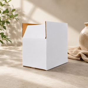White Corrugated Shipping Mailer <b>Box</b> | Custom Cardboard Packaging Carton for Gift <b>Packing</b> Ecommerce Moving Storage Delivery <b>Box</b> - Product Image 4