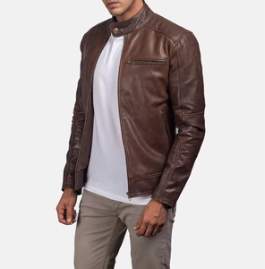 Blouson de motard en toile premium unisexe pour l'automne, style streetwear, col montant, logo frontal, respirant, séchage rapide, imperméable, coupe ajustée, fermeture éclair - Product Image 4