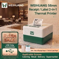 Printer Thermal Bill P20 Mini 2-inci 58mm Warna Hijau Hutan dengan USB+BT