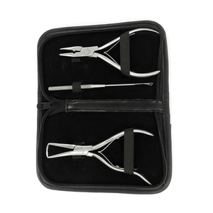 Kit de Herramientas Profesional de Acero Inoxidable de Alta Calidad para Extensiones de Cabello con Micro Anillos, Alicates de Instalación y Extracción, 3 Piezas - Product Image 5