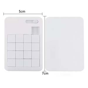 Porte-clés puzzle coulissant vierge à 16 grilles, jouet de casse-tête Hua Rong Dao imprimable UV pour cadeaux promotionnels avec logo personnalisé - Product Image 4