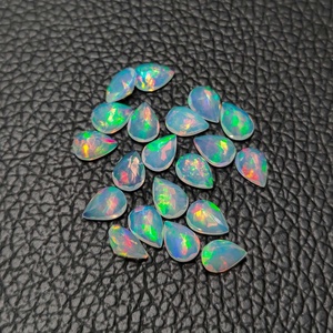 6x8mm naturel éthiopien opale multi feu couleur jouer à facettes forme de poire AAA qualité en gros pierre précieuse parfaite pour les bijoux fins - Product Image 1