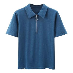 Polo de Verano 2026 en Oferta, Camiseta Polo Holgada de Manga Corta con Cierre y Cuello Camisero, Nuevo Diseño de Moda para Mujer, Venta al Por Mayor - Product Image 1