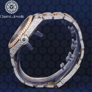 Charm Jewells Montre de luxe pour homme en acier inoxydable, cadran de 40 mm, mouvement mécanique analogique, cristal saphir, résistant à l'eau 10 bars - Product Image 3