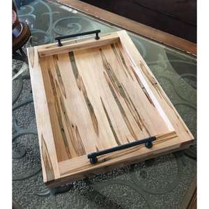 ถาดอาหารเช้าขนาดใหญ่ ทำด้วยมือ ปลอดภัยสำหรับเครื่องล้างจาน ถาดไม้สำหรับเสิร์ฟ อุปกรณ์โรงแรม ถาดตกแต่ง ของตกแต่งบ้านสไตล์โมเดิร์น - Product Image 1