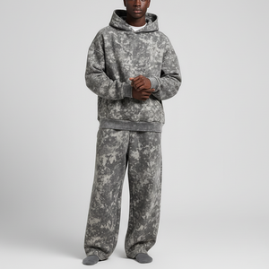 Classic Men Tracksuit Baggy <b>Set</b> Oversized Hoodie With Loose <b>Jogger</b> Pants Comfortable Casual Streetwear Athletic Outfit <b>Matching</b> - Product Image 3