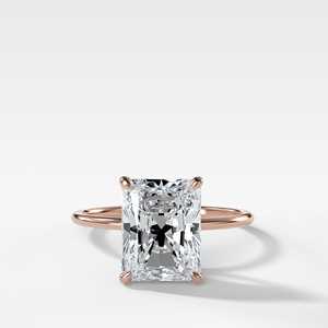 4 Carat Radiant Cut Lab Diamond Proposal <b>Ring</b> 10k 14k 18k Solid <b>Gold</b> Dainty Band Prong <b>Set</b> Solitaire <b>Ring</b> Jewelry Manufacturer - Product Image 5