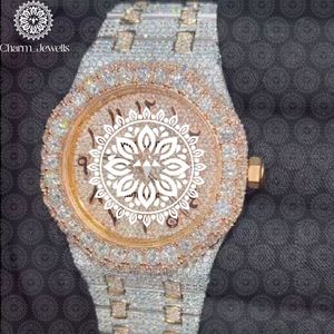 Reloj de Lujo Charm_Jewells de Acero Inoxidable con Caja Redonda de 38 mm, Analógico de Cuarzo con Incrustaciones de Diamantes, Moda Femenina - Product Image 4