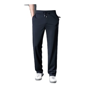 <span class=keywords><strong>Pantalon</strong></span> décontracté en soie glacée, coupe droite, respirant, polyvalent, avec logo personnalisé OEM, protection solaire estivale, coupe ample et ajustée, idéal pour le sport. - Product Image 1
