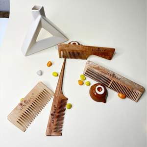 Peine Profesional de Madera de Neem Senoras |   Herramienta Manual No Eléctrica para el Cuidado del Cabello y Cuero Cabelludo, Reafirmante de la Piel - Product Image 2