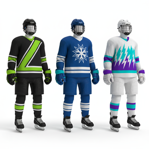 Uniforme de hockey sur glace personnalisé par sublimation 2026, maillot d'équipe personnalisé, chaussettes 100% polyester à séchage rapide, vêtements de sport OEM/ODM - Product Image 4