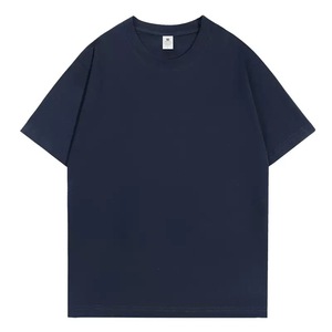 T-shirt en coton uni pour homme, col rond, manches courtes, coupe classique, jersey tricoté, tee-shirt basique - Product Image 2