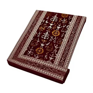 ชุดคุรตะลายพื้นเมืองชนเผ่าอิกกัตอาร์ตส์ สีเบจและสีแดงเลือดหมู - Product Image 6