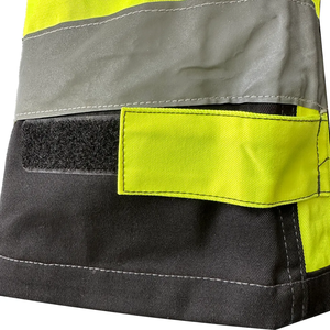 Men High Visibility Reflective Workwear <b>Jacket</b> And Pant Set With Hood And Stripes Safety Uniform For Construction <b>Workers</b> - Product Image 6