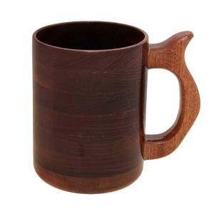 Natural Wooden Beer <b>Mug</b> With Handle Rustic Wood Coffee Tea Cup Solid Wooden Drinking <b>Mug</b> Custom Eco Friendly Gift Logo Cup - Product Image 3