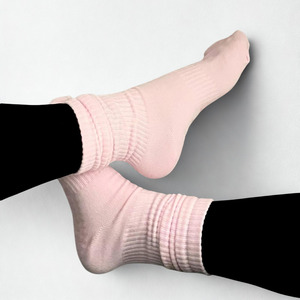 Custom Logo Crew <b>Socks</b> Solid Color 100% Cotton Breathable <b>Knitted</b> for Adults Casual Daily Wear Spring Season - Product Image 2