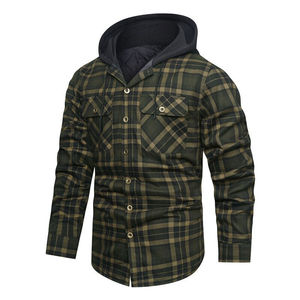 <b>Mens</b> High Quality <b>Flannel</b> <b>Jacket</b> Custom Logo Breathable Winter Printed Full Sleeve New Arrival - Product Image 6