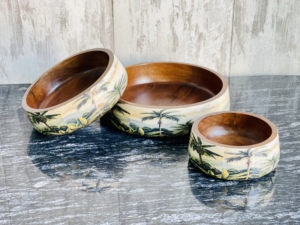 Bol à fruits moyen de luxe en bois de manguier brun écologique, vaisselle de cuisine, décoration pour la maison et les restaurants, vente en gros en Inde - Product Image 3