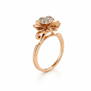 925 Sterling <b>Silver</b> Womens Floral Cluster <b>Ring</b> with Cubic Zirconia Flower Design Vintage Inspired <b>Statement</b> High Polish Finish W - Product Image 2