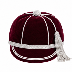High Quality Custom Honours Caps <b>Machine</b> <b>Embroidery</b> Formal Breathable Waterproof Casual Outdoor Sports Polyester/Cotton Velvet - Product Image 2