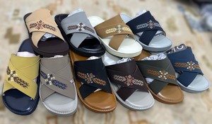 Arabic Slippers for Men Premium <b>Synthetic</b> <b>Leather</b> Sandals with Strong Non-Slip PU Soft Sole Ideal for Casual Looks Saudi Arabia - Product Image 6