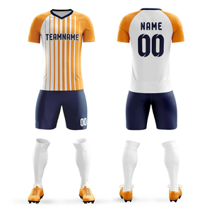 Conjunto de Camiseta de Fútbol Personalizada MindShare Unisex, Manga Corta, Verde y Amarillo a Rayas, Transpirable, Absorbe la Humedad, Spandex/Poliéster - Product Image 1