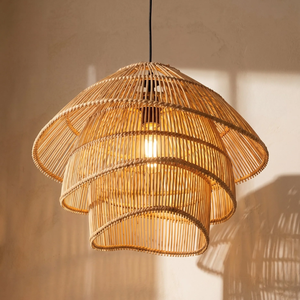 Handwicker Rustic Rattan <b>Lamp</b> Shade for <b>Kitchen</b> Island Pendant Light <b>Lamp</b> Shade Replacement from Vietnam Factory - Product Image 1