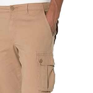 Pantalones Cargo Color Beige Claro para Hombre, Corte Casual, Mezcla de Algodón, Transpirables, para Verano, Duraderos - Product Image 3