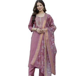 สร้างสไตล์และลุคที่มีระดับให้กับตู้เสื้อผ้าของคุณด้วยชุดคุรตา/คุรตีผ้าไหมวิสโคสแท้จากชานเดรี ซักแห้งได้ ราคาขายส่ง - Product Image 1