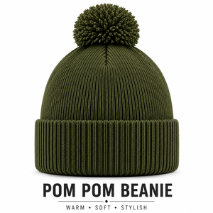 OEM Design Winter Warm <b>Beanie</b> Pom Pom Ski Cap Football Team Jacquard Knitted Sport Bobble Hats <b>Beanies</b> - Product Image 1