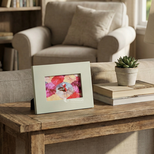 Handmade Minimalist <b>Wooden</b> <b>Photo</b> <b>Frame</b> Scalloped Edge Luxury Lacquer Finish Tabletop <b>Frame</b> for Home Office & Gallery - Product Image 4