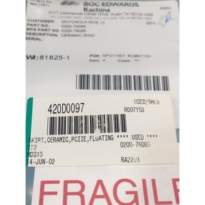 AMAT <b>CERAMIC</b> <b>RING</b>, SKIRT, PCIIE, FLOATING, 122940 - Trusted Global Legacy Semiconductor Equipment and Parts at - Product Image 3