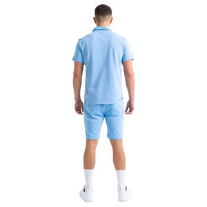 Conjunto de Camiseta y Pantalones Cortos de Cuello Polo para Hombre, 100% Algodón Orgánico, Moda 2026, Ideal para Gimnasio, Correr o Uso Diario - Product Image 4