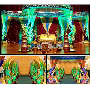 Mandap de mariage Paon, Piliers en fibre Swan, Fabricant de Mandaps de mariage Paon, Vente du Nouvel An 2026, Décoration d'événements en Australie - Product Image 1