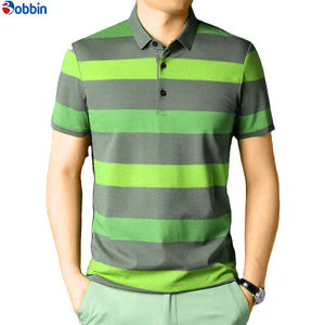 Colección de Verano, Nueva Camiseta Polo Moderna para Hombre, con Rayas y Logotipo Bordado Personalizado, Camisetas Polo Casuales para Hombre, Ropa Deportiva - Product Image 5