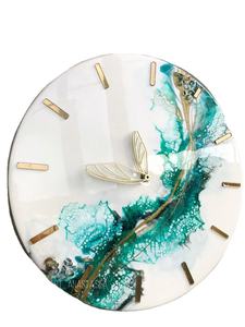 Unique Antique Style Epoxy Resin Digital Electronic <b>Wall</b> <b>Clock</b> <b>for</b> <b>Living</b> <b>Room</b> Kitchen Office-Battery Powered Home Decor Gift - Product Image 3