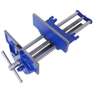 Étau de menuiserie à action rapide, robuste, à levier à dégagement rapide, largeur de mâchoire 10,5 pouces, en fonte, bleu - Product Image 2
