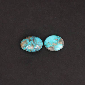 Aamna Gems Natural Irani Turquoise Third Party Certified Polished Brilliant Cut 20-45mm 23.80 Cts 1 Pair Loose Gemstone America - Product Image 2