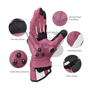 Gants de course en cuir de haute qualité pour moto et cyclisme, gants de sport d'extérieur pour la protection en course - Product Image 2