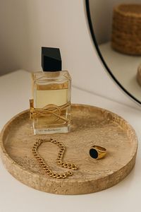 Travertine <b>Marble</b> Serving Tray With Minimal Design For Serving Breakfast Tea <b>Coffee</b> And Decorative Home <b>Table</b> Use - Product Image 2