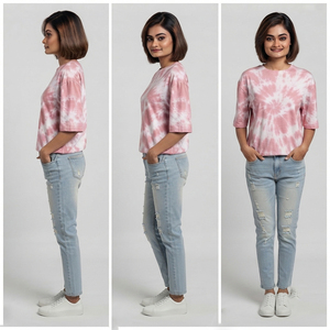 Camiseta Oversize de Mujer con Lavado Ácido, Estilo Vintage, Algodón Lavado, Casual, Streetwear, Ajuste Holgado Personalizado, Camisetas para Dama - Product Image 6