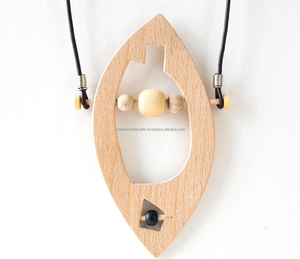 Nuevo collar de joyería India Vintage, Gargantilla de resina de madera gruesa hecha a mano con diseño Artificial largo inspirado en hadas bohemias - Product Image 3