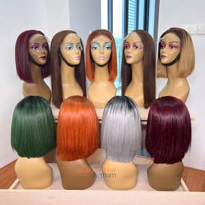 Perruques en cheveux naturels très tendance, perruques en dentelle suisse 2*6, couleur naturelle, longueur courte 8-10 pouces, 200g, mèches de cheveux naturels, longue durée de vie - Product Image 5